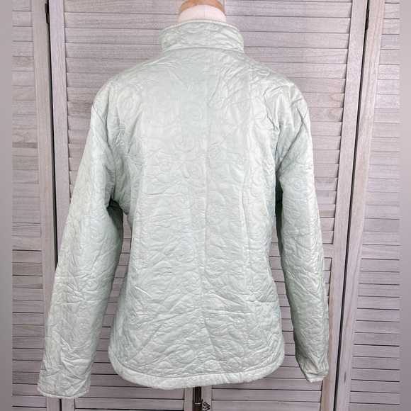 ISIS Quilted Full Zip Jacket Fleece Lined Insulated Light Green-12 - Picture 5 of 5